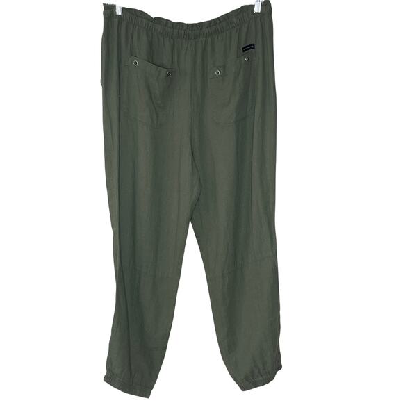 SOCIAL ‎ STANDARD BY SANCTUARY OLIVE GREEN LINEN BLEND PANTS SIZE XXL - Picture 2 of 8